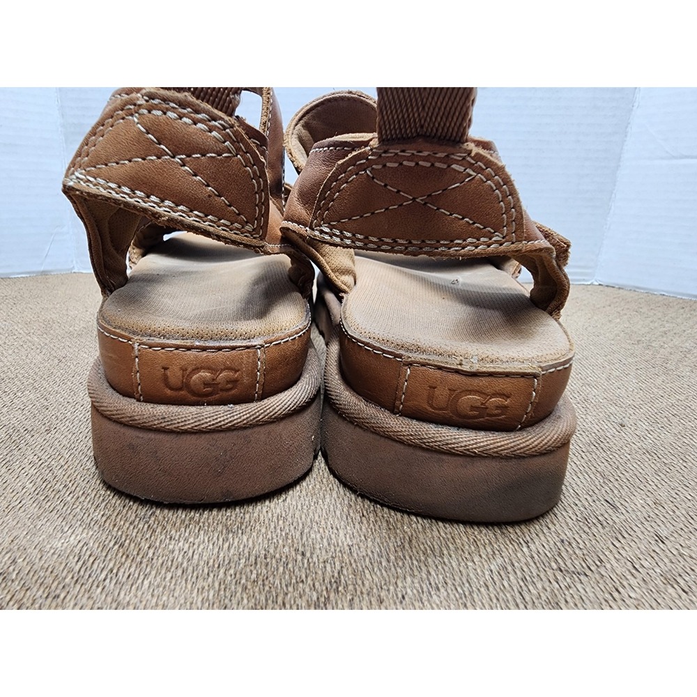 Ugg Goldenstar Women Sandal Leather Tan US 9 - Picture 3 of 8